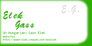 elek gass business card